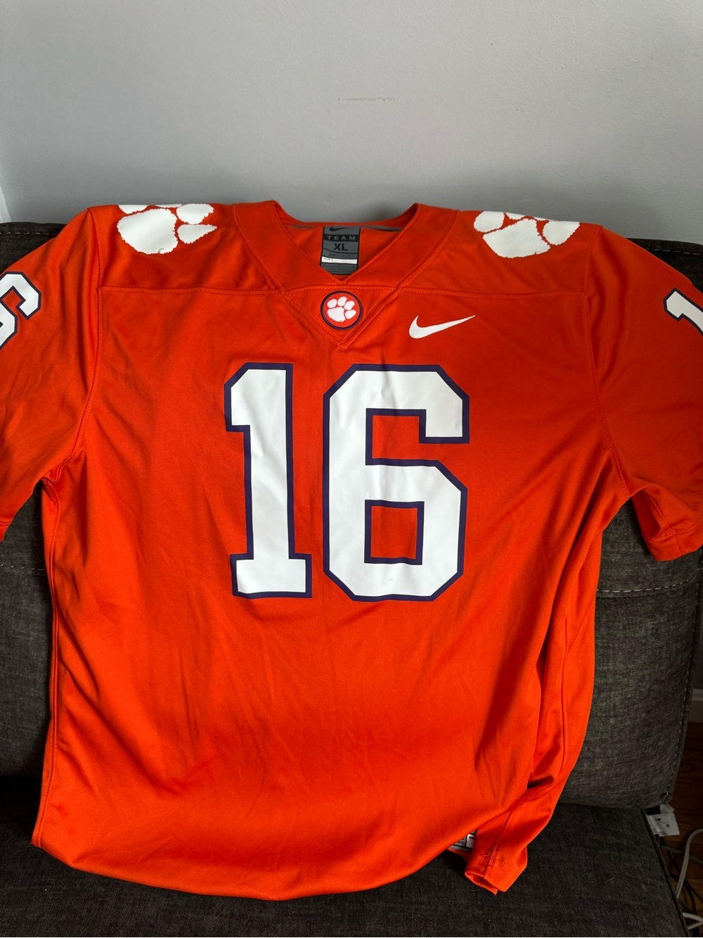 Nike Clemson college footballOrange Clemson #16 Football Jersey